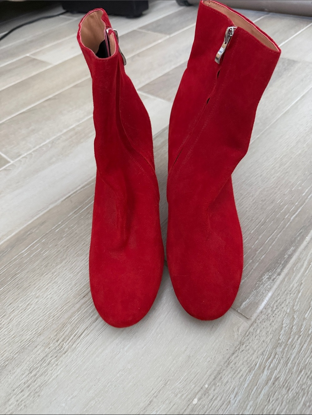 Halogen 9.5 never worn Red Suede Ankle Boots - Women